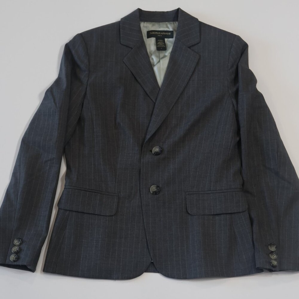 Bannana Republic Women's Black Blazer with white stripes